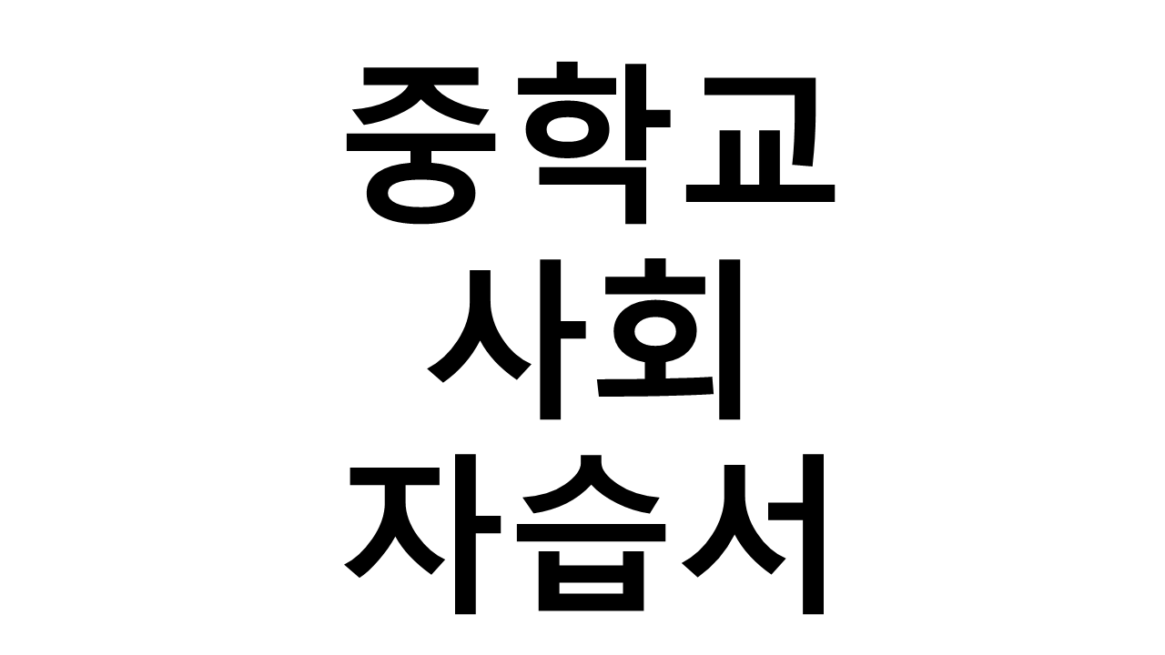 중학교) 사회 자습서